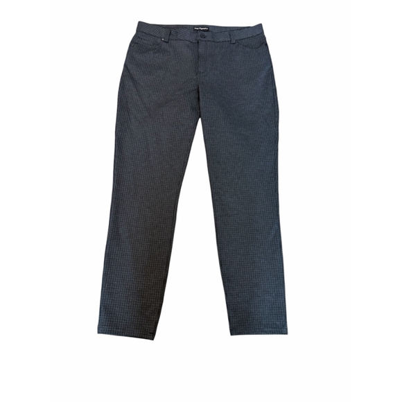 KARL LAGERFELD PARIS Pants - Karl Lagerfeld Paris Women’s Slim Fit Pants Gray Micro Check Stretch Dress Pants